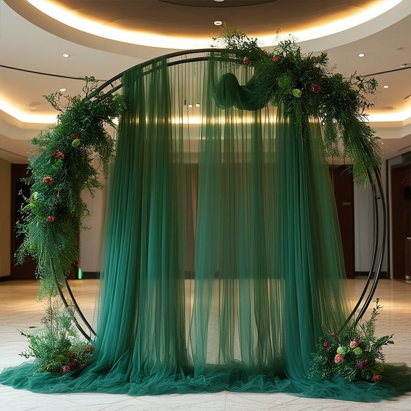 Sheer Organza Wedding Arch Draping Fabric 20ft Dark Green