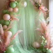 Sheer Organza Wedding Arch Draping Fabric 20ft Light Green