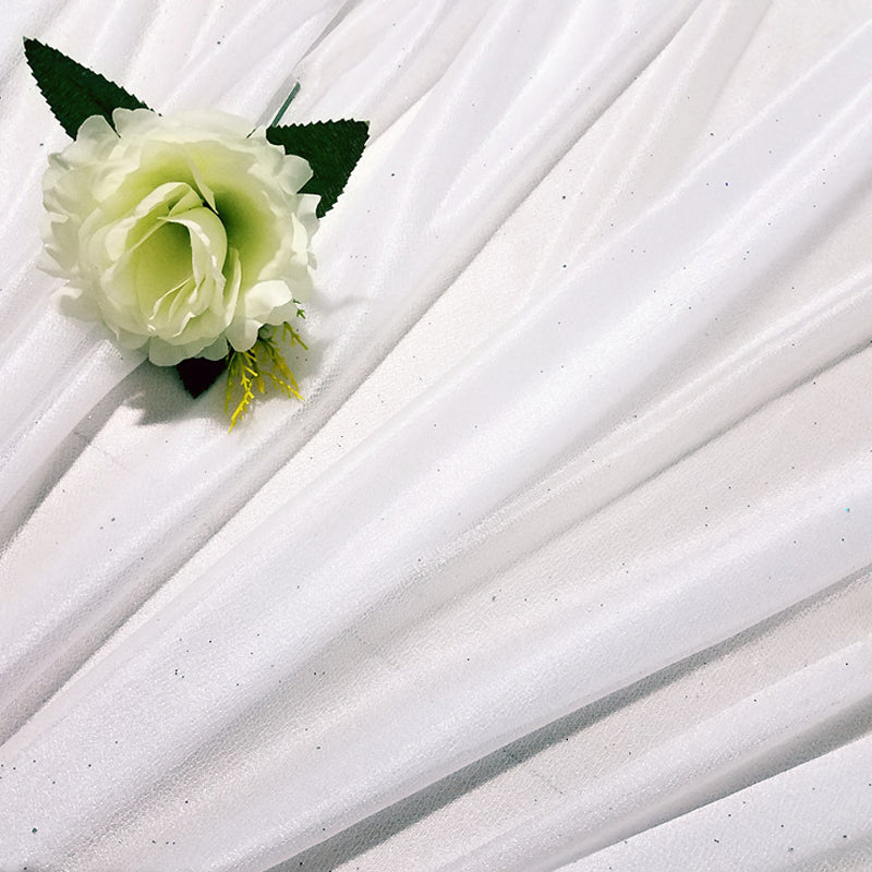 Sheer Wedding Arch Drape 5ftx32ft White