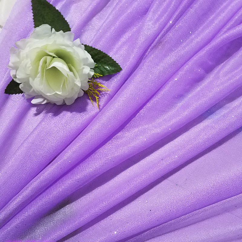 Sheer Wedding Arch Drape 5ftx32ft Light Purple