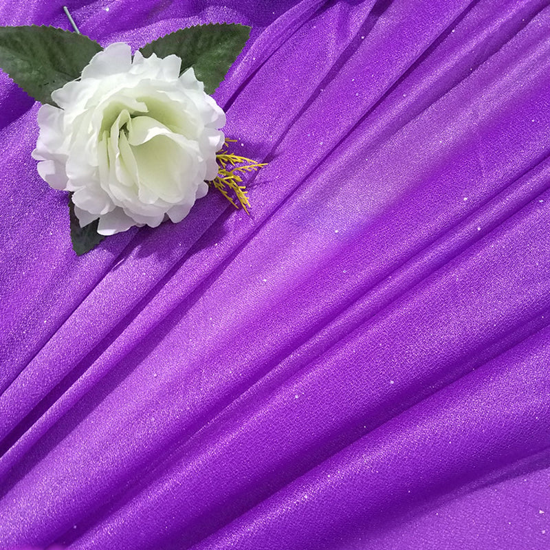 Sheer Wedding Arch Drape 5ftx32ft Dark Purple