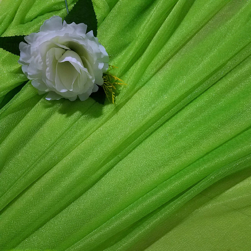 Sheer Wedding Arch Drape 5ftx32ft Grass Green