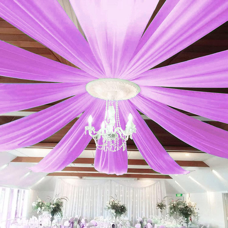 Sheer Wedding Arch Drape 5ftx32ft Pink