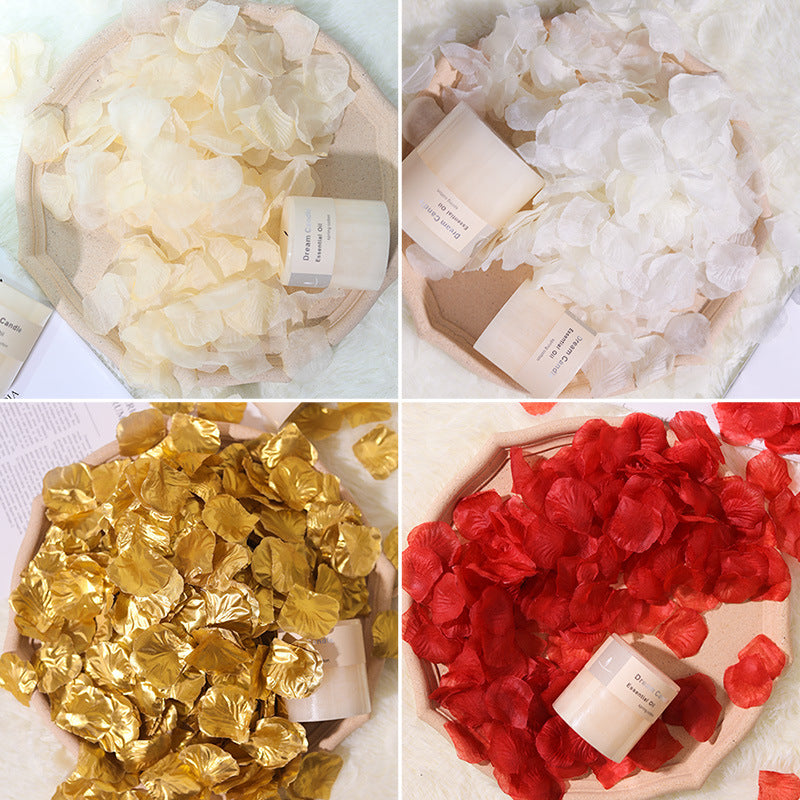 500 Pc Silk Rose Petals Confetti Silver