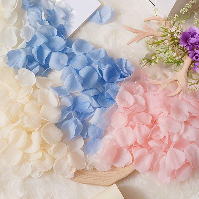 500 Pc Silk Rose Petals Confetti Silver