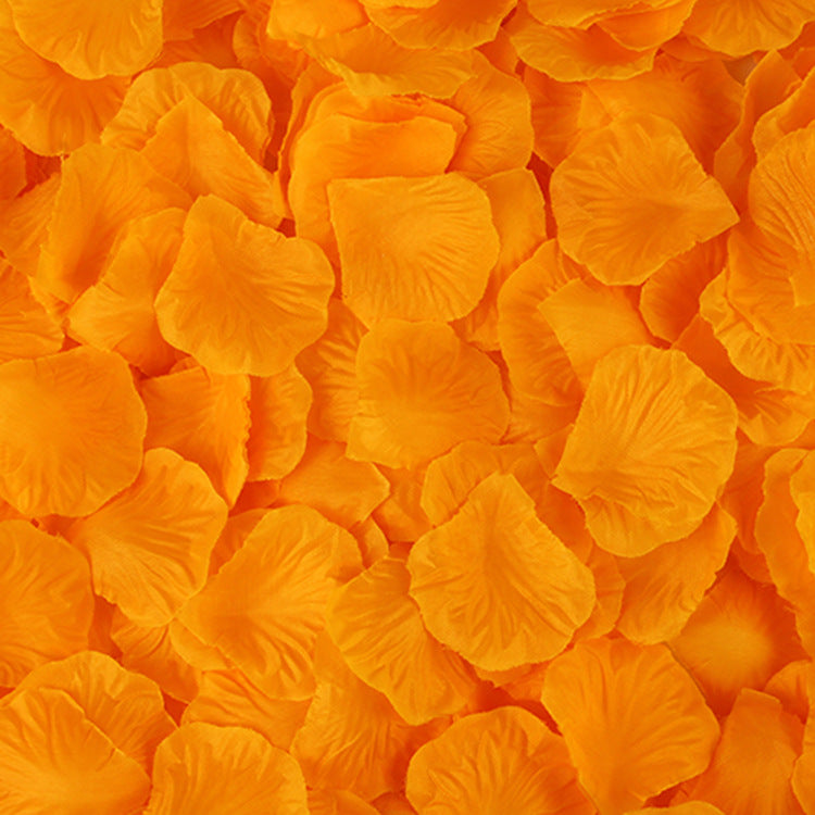 500 Pieces Artificial Silk Rose Petals Flower Decoration Orange