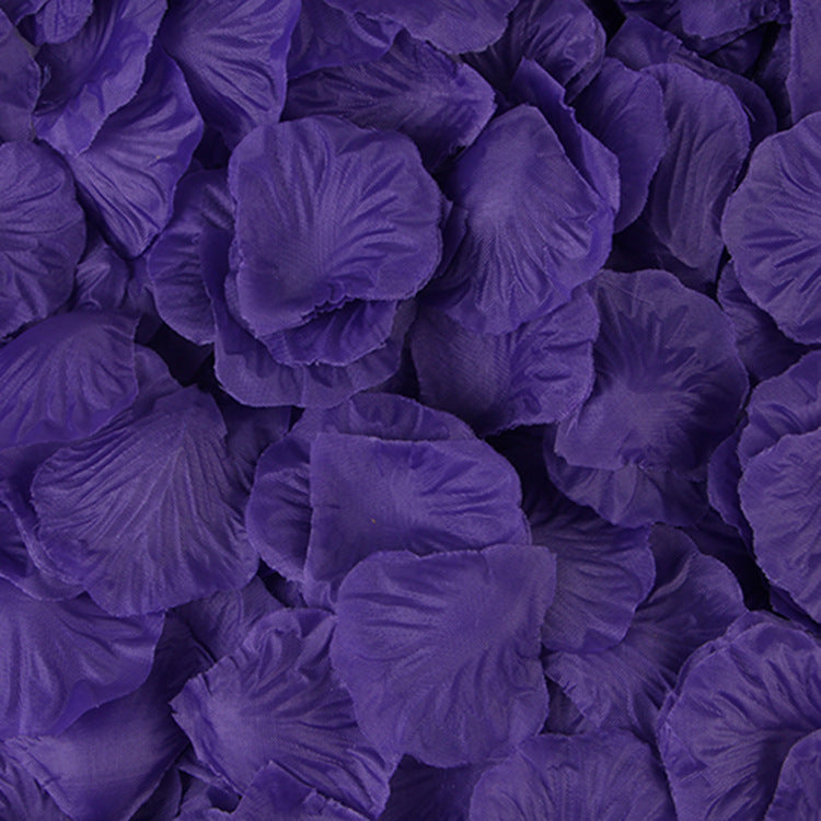 500 Pieces Artificial Silk Rose Petals Flower Decoration Purple Blue