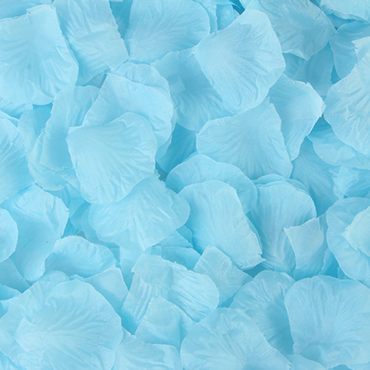 500 Pieces Artificial Silk Rose Petals Flower Decoration Light Blue
