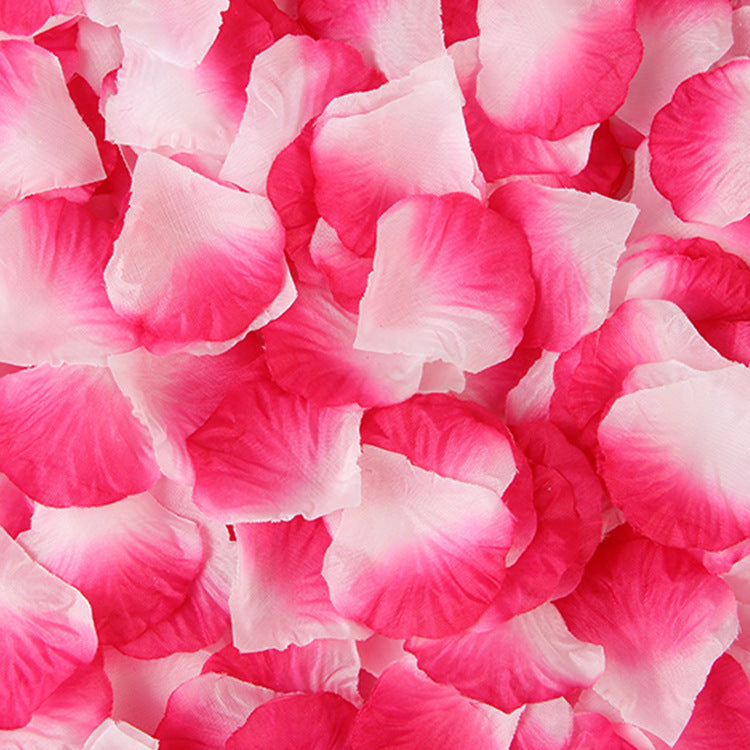 500 Pieces Artificial Silk Rose Petals Flower Decoration Gradient Purple Red