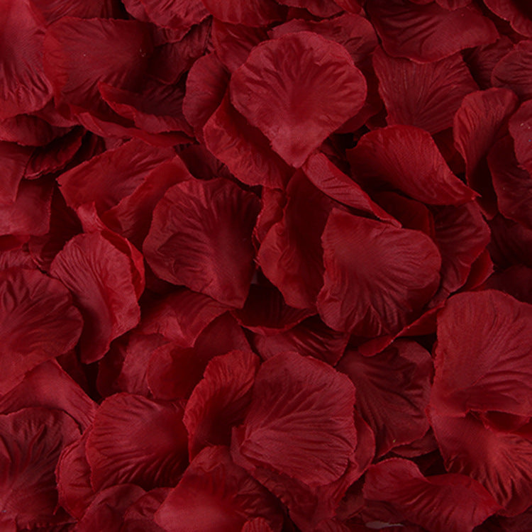 500 Pieces Artificial Silk Rose Petals Flower Decoration Dark Red