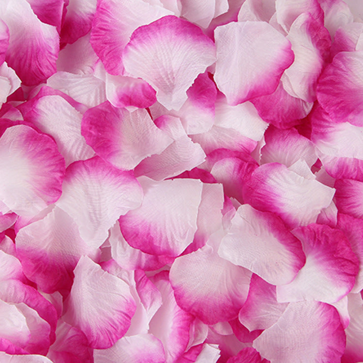 500 Pieces Artificial Silk Rose Petals Flower Decoration Purple White Gradient