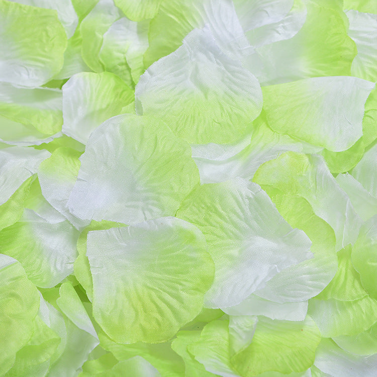 500 Pieces Artificial Silk Rose Petals Flower Decoration Light Green White