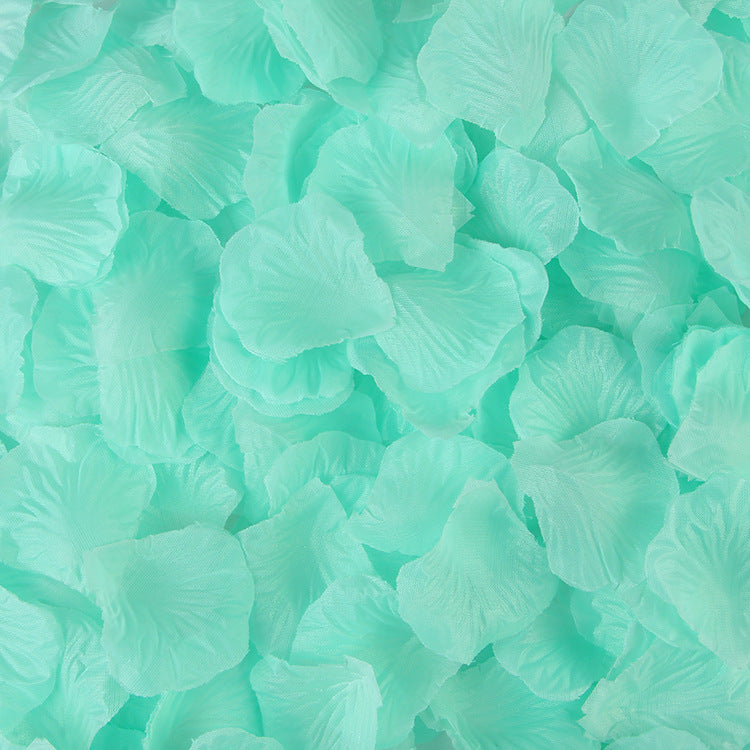 500 Pieces Artificial Silk Rose Petals Flower Decoration Tiffany Blue