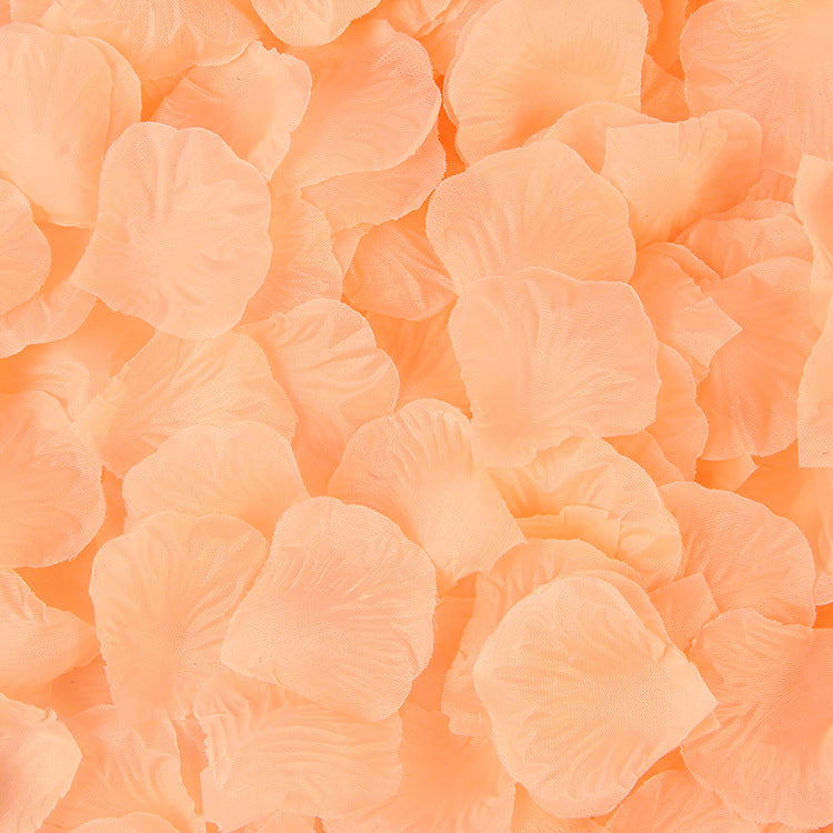 500 Pieces Artificial Silk Rose Petals Flower Decoration Pink Yellow