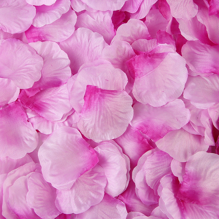 500 Pieces Artificial Silk Rose Petals Flower Decoration Light Purple Gradient