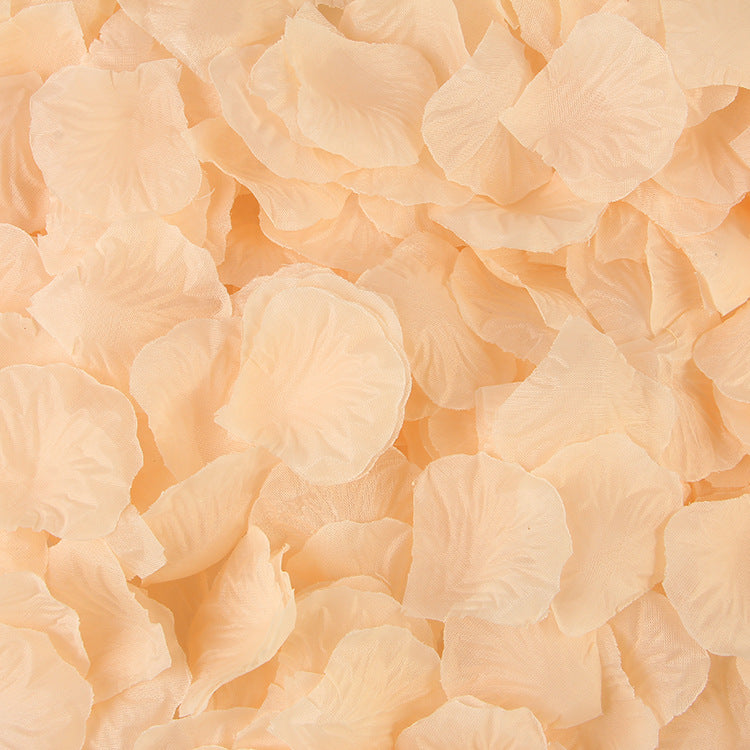 500 Pieces Artificial Silk Rose Petals Flower Decoration Champagne
