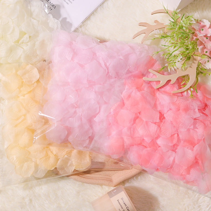 500 Pc Silk Rose Petals Confetti Silver