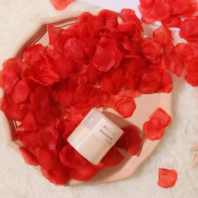 500 Pieces Artificial Silk Rose Petals Flower Decoration Red