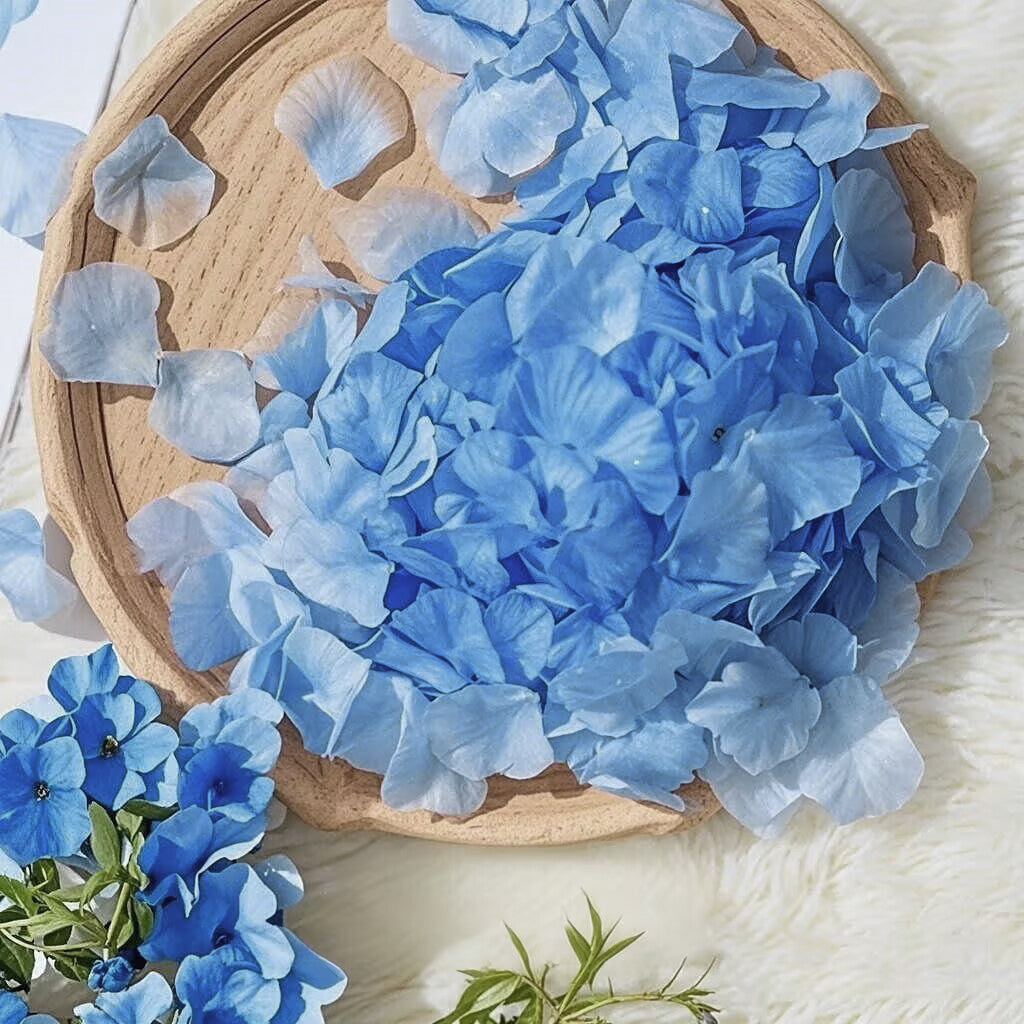500 Pieces Artificial Silk Rose Petals Flower Decoration Sky Blue