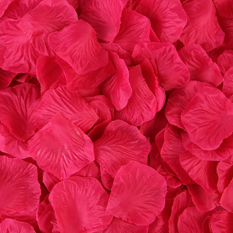 500 Pieces Artificial Silk Rose Petals Flower Decoration Purple Red
