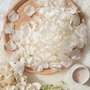 500 Pieces Artificial Silk Rose Petals Flower Decoration Milky White
