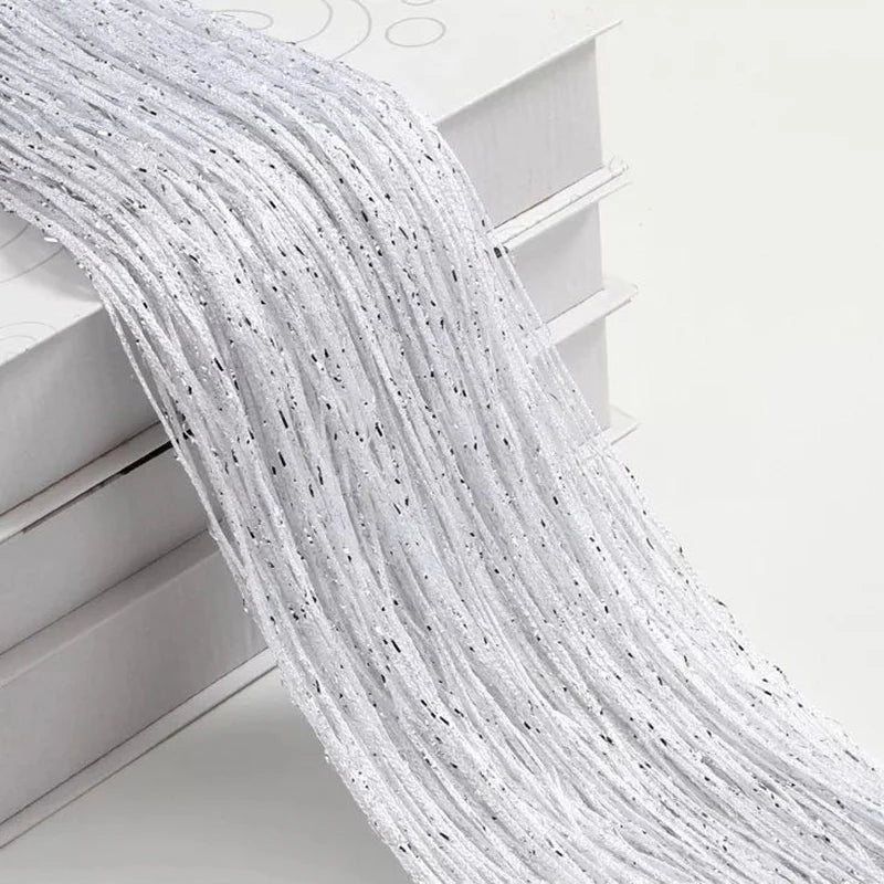 3ftx7ft Tassel String Drape/Backdrop Curtains White
