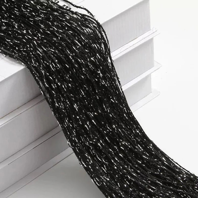 3ftx7ft Tassel String Drape/Backdrop Curtains Black