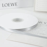 3/8" Width x 100 Yards Single Face Satin Ribbon Silver Gray