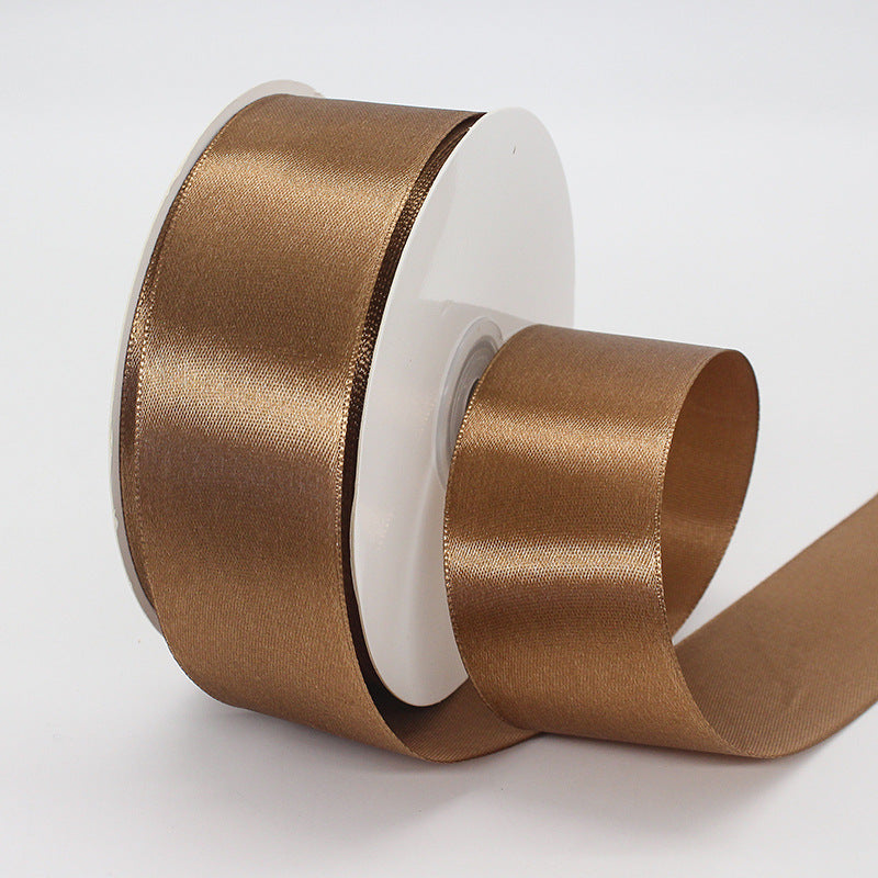 1.5"x 50 Yards Single Face Decorative Satin Ribbon Chocolate