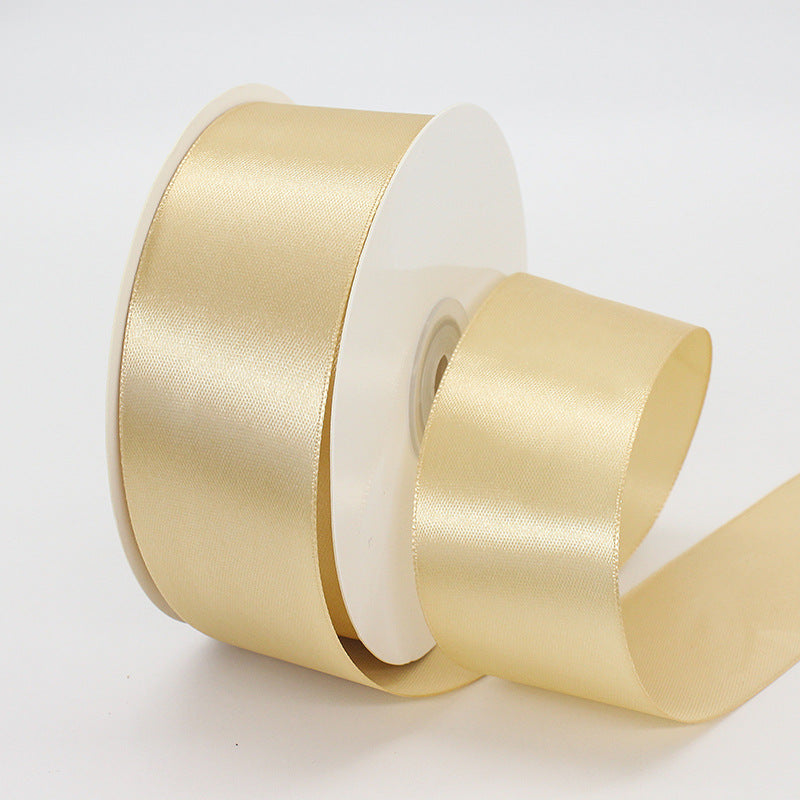 1.5"x 50 Yards Single Face Decorative Satin Ribbon Tyrant Gold