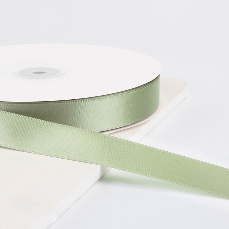 7/8"x 100 Yards Single Face Decorative Satin Ribbon Moss Green