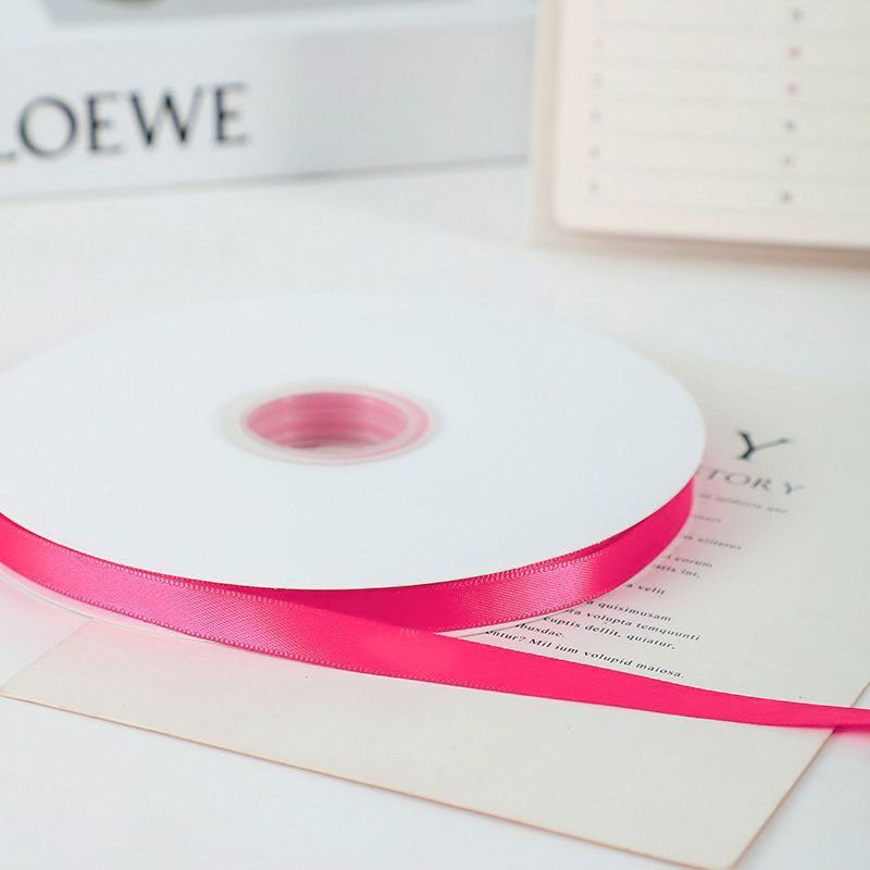 3/8" Width x 100 Yards Single Face Satin Ribbon Barbie Pink
