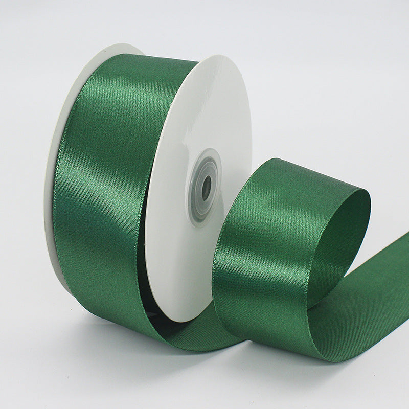 1.5"x 50 Yards Single Face Decorative Satin Ribbon Dark Green