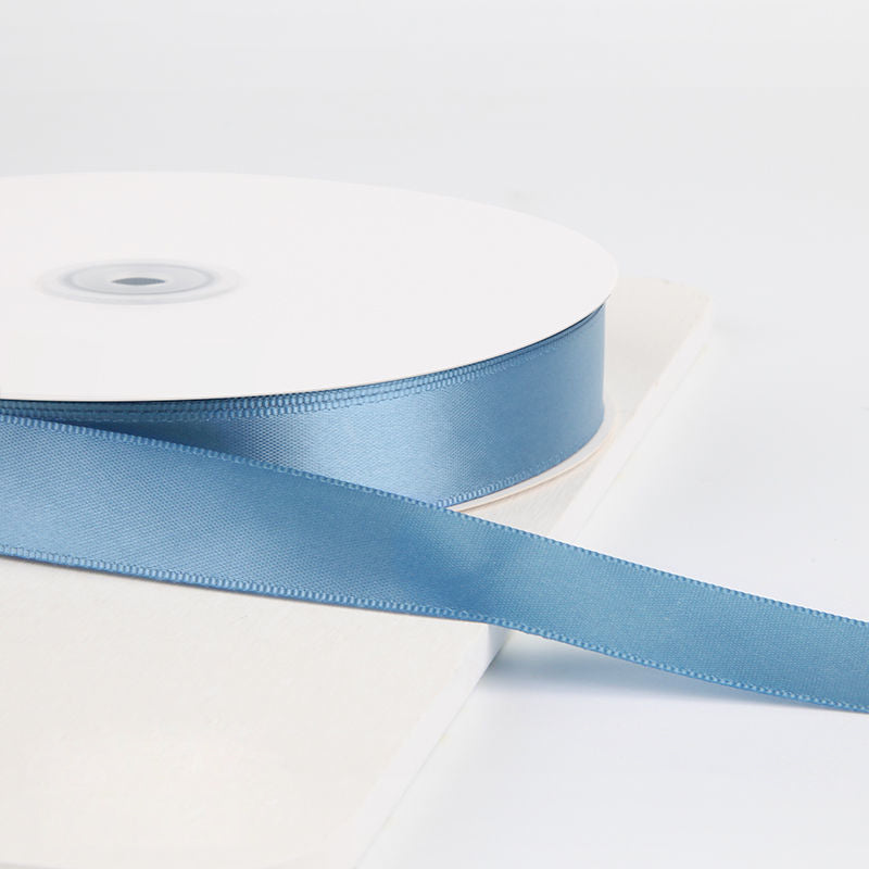 7/8"x 100 Yards Single Face Decorative Satin Ribbon Haze Blue
