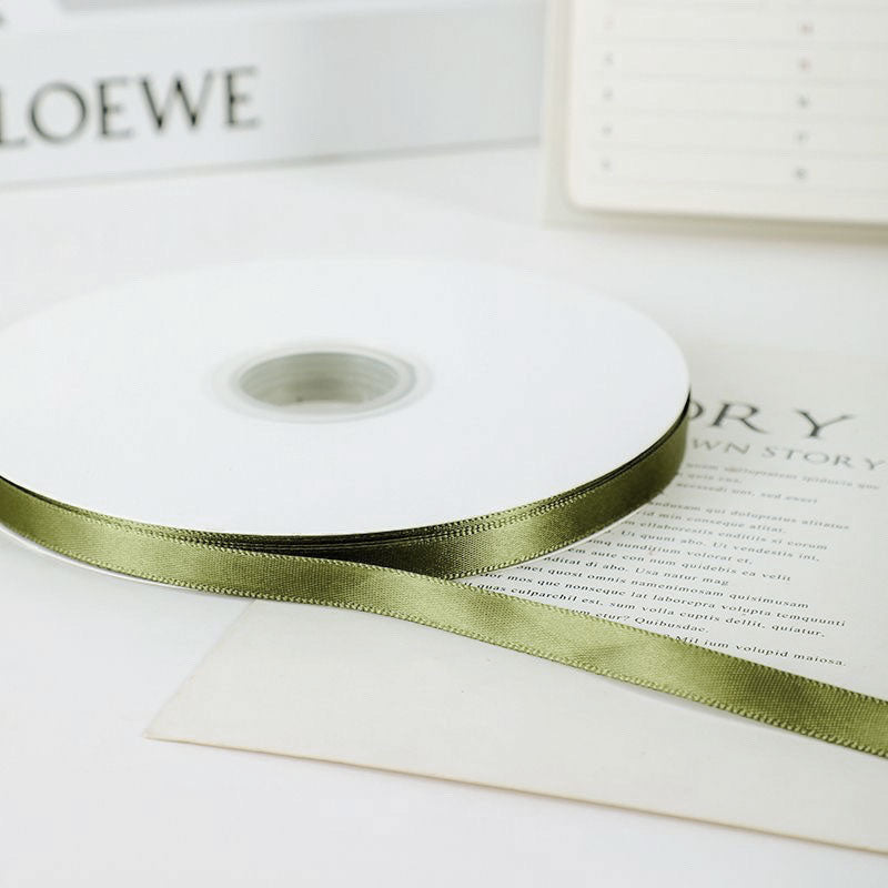 3/8" Width x 100 Yards Single Face Satin Ribbon Green