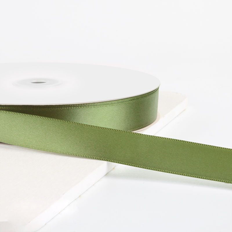 7/8"x 100 Yards Single Face Decorative Satin Ribbon Army Green