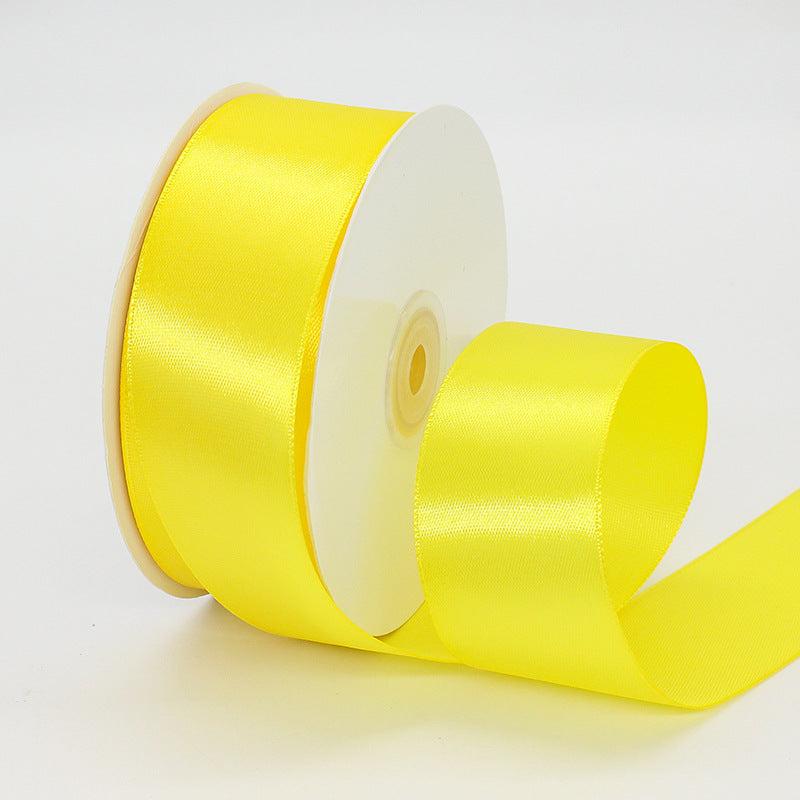 1.5"x 50 Yards Single Face Decorative Satin Ribbon Yellow