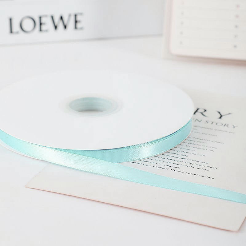 3/8" Width x 100 Yards Single Face Satin Ribbon Crystal Blue