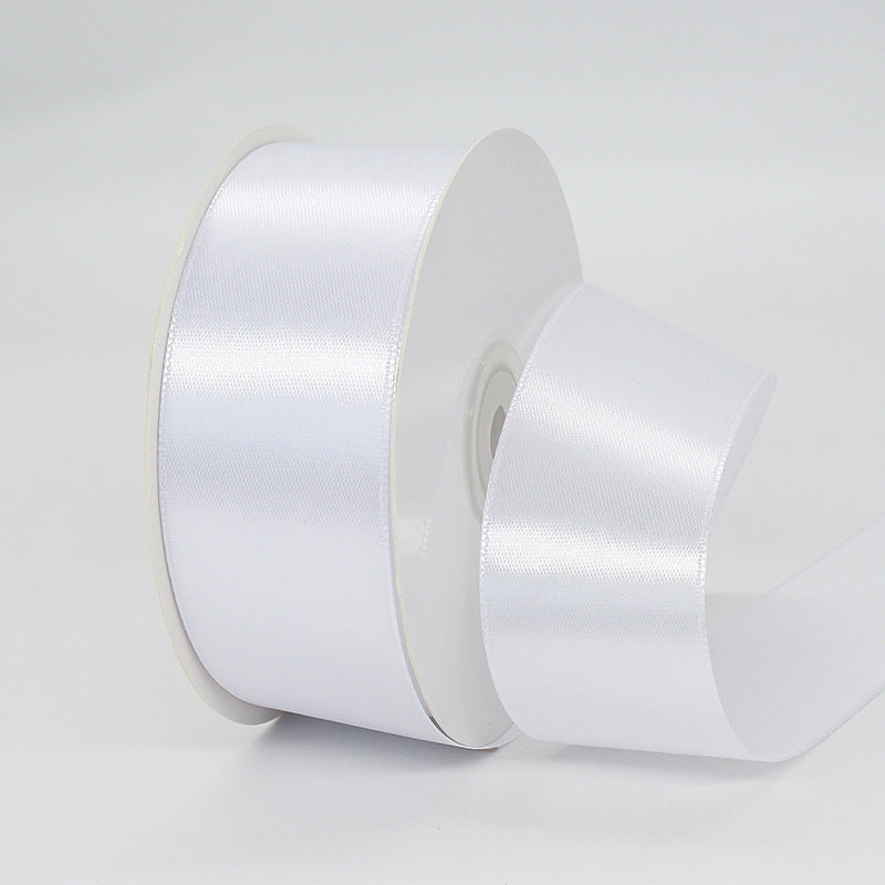 1.5"x 50 Yards Single Face Decorative Satin Ribbon White