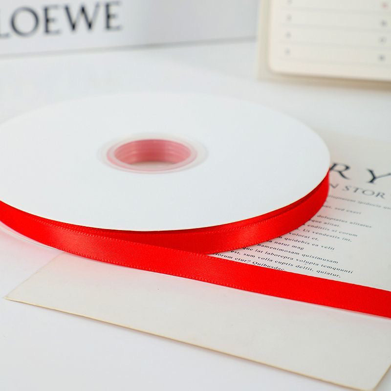 3/8" Width x 100 Yards Single Face Satin Ribbon Red