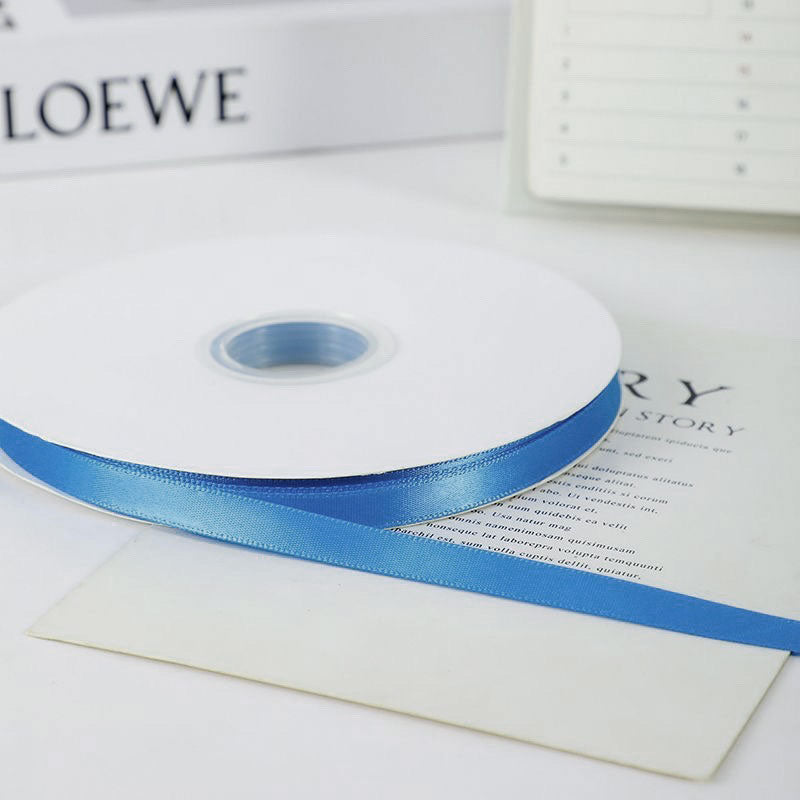 3/8" Width x 100 Yards Single Face Satin Ribbon Haze Blue