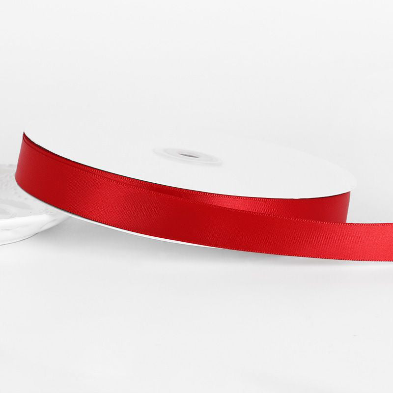 7/8"x 100 Yards Single Face Decorative Satin Ribbon Red