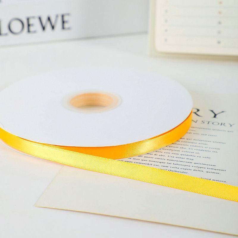 3/8" Width x 100 Yards Single Face Satin Ribbon Turmeric