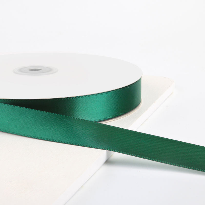7/8"x 100 Yards Single Face Decorative Satin Ribbon Dark Green