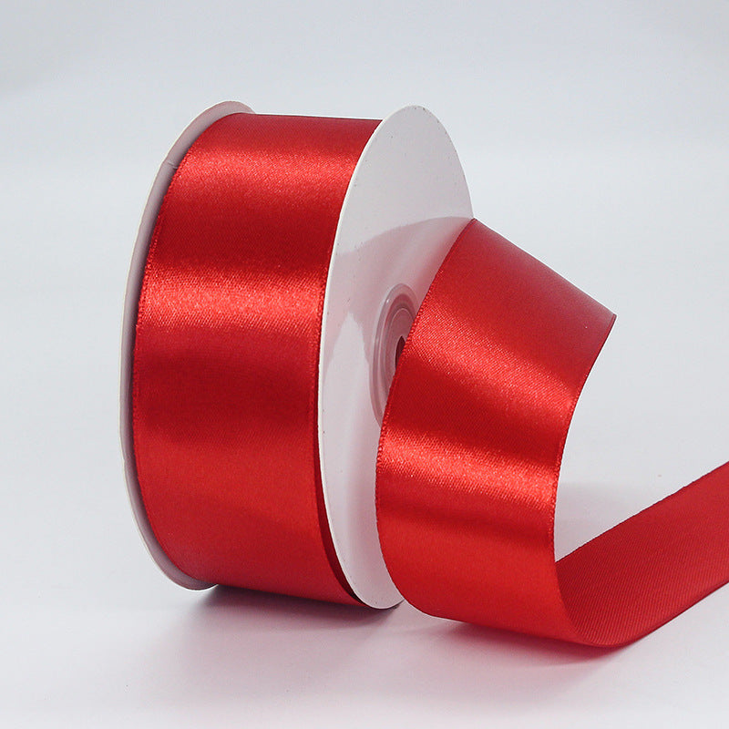 1.5"x 50 Yards Single Face Decorative Satin Ribbon Red