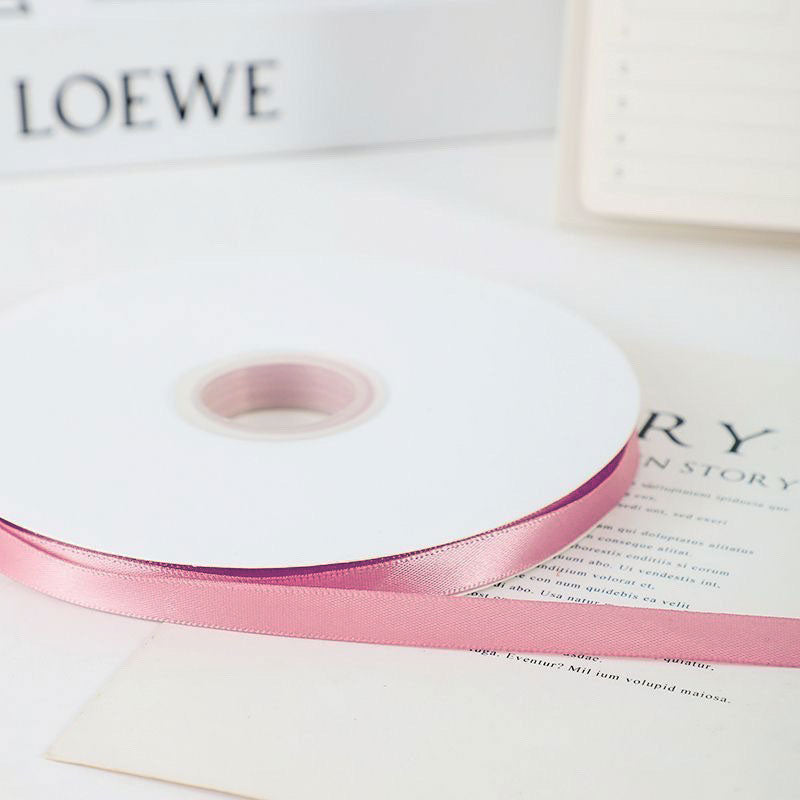 3/8" Width x 100 Yards Single Face Satin Ribbon Lotus Pink