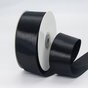 1.5"x 50 Yards Single Face Decorative Satin Ribbon Black