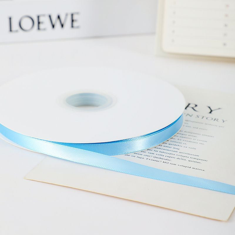3/8" Width x 100 Yards Single Face Satin Ribbon Sky Blue