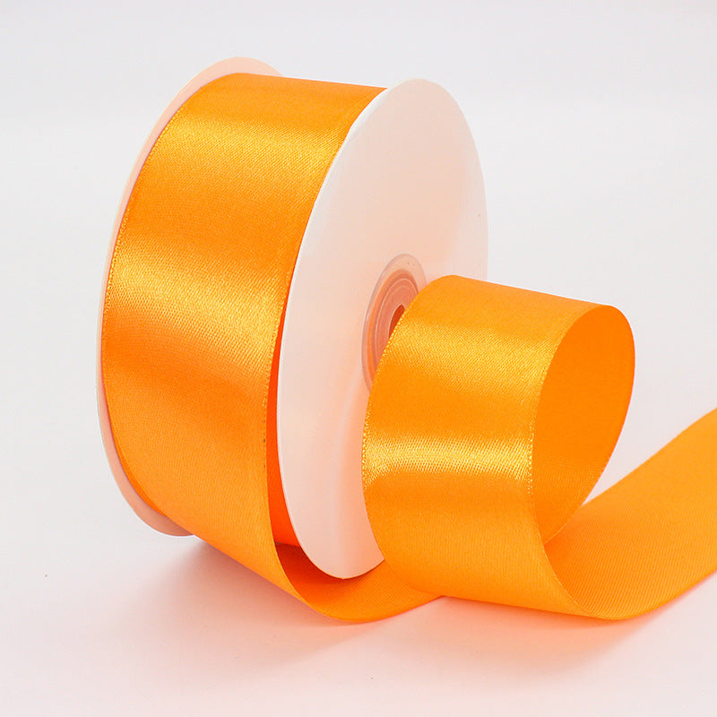 1.5"x 50 Yards Single Face Decorative Satin Ribbon Orange