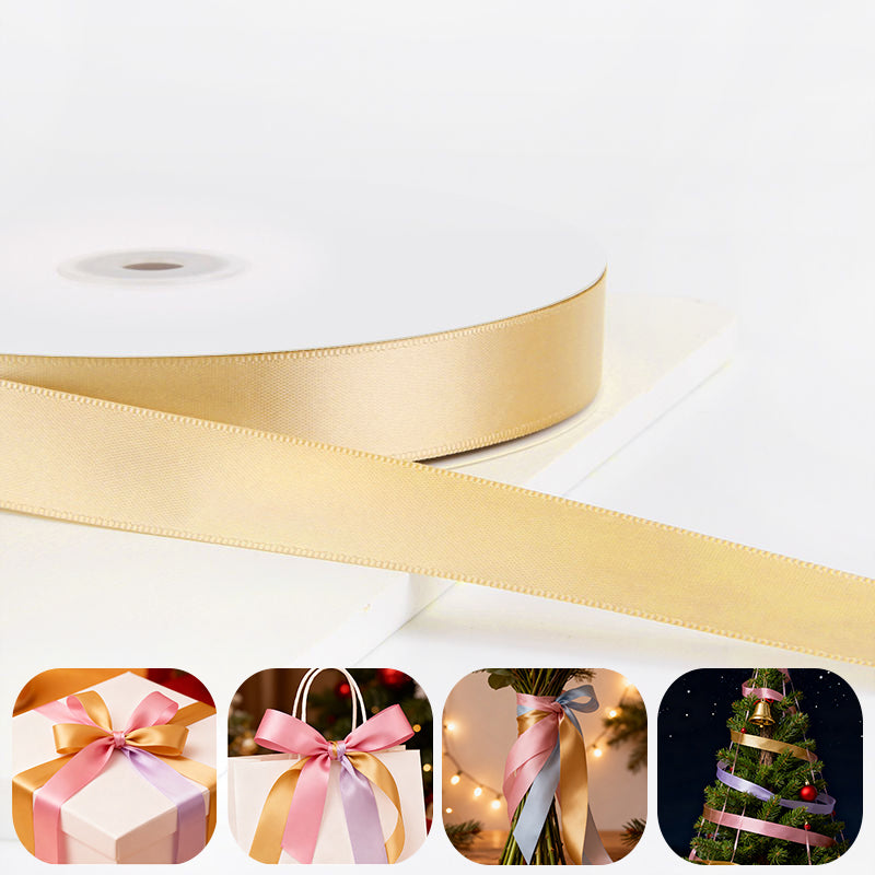 7/8"x 100 Yards Polyester Ribbon Thin Solid Frabic Ribbons for Gift Wrapping, DIY Crafts Bows, Invitations, Floral Bouquets, Christmas Wedding Party Valentine's Decor